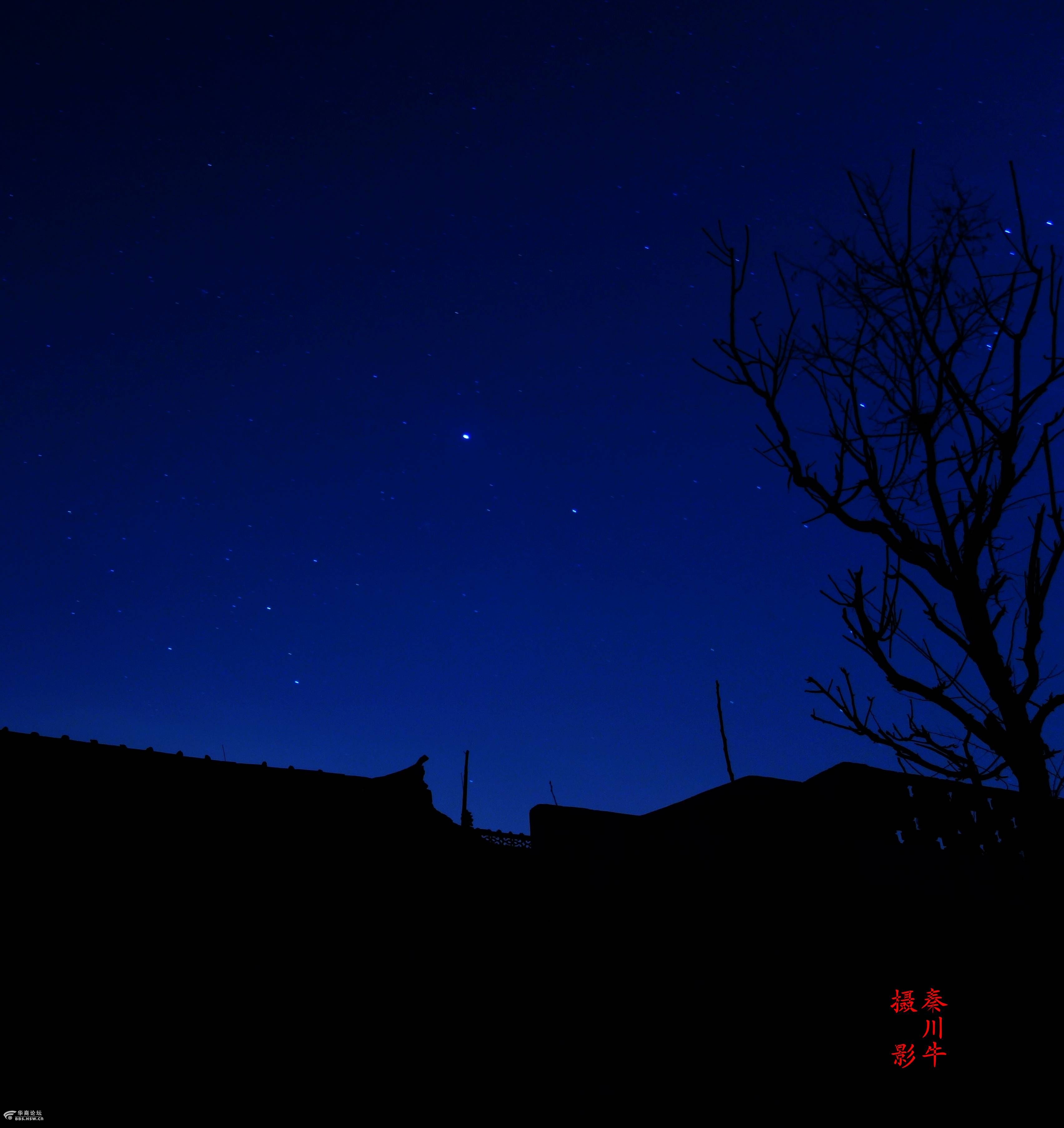 乡村夜景伤感图片