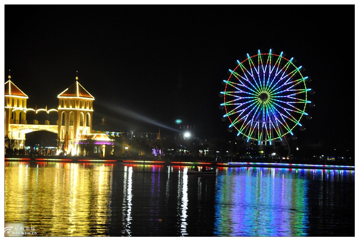 大荔同州湖夜景图片